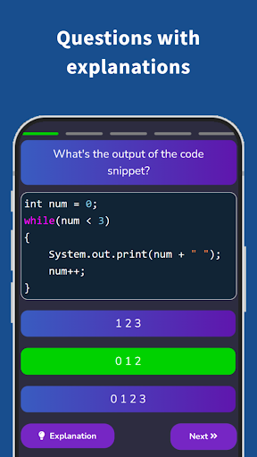 Android application Java Champ: Learn programming screenshort