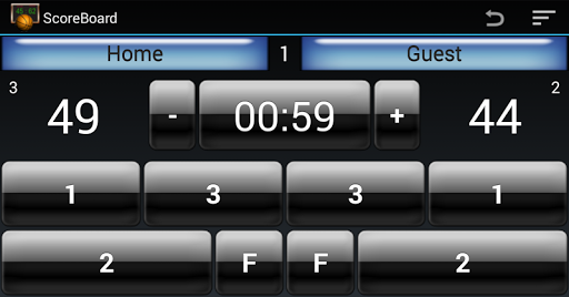 Android application Basketball Score screenshort