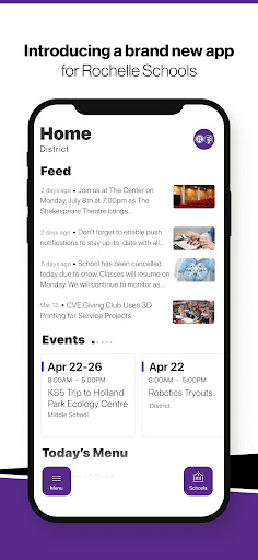 Android application Rochelle Schools screenshort