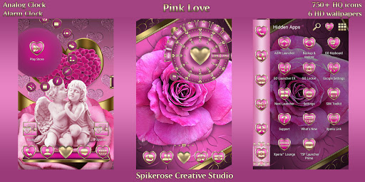Pink Love theme Screen 2