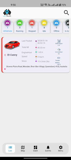 Android application Easy-Tracking screenshort