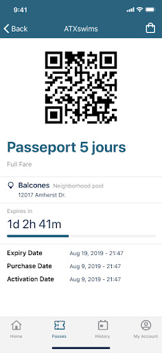 Android application ATXSwims screenshort