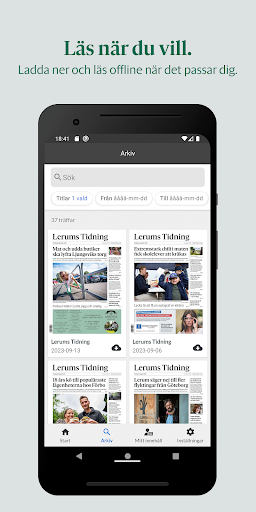 Lerums Tidning e-tidning Screen 2