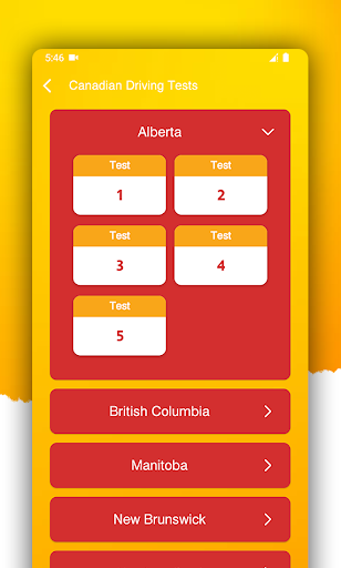 Canadian Driving Tests Screen 2