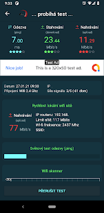 Rychlost.cz - rychlost připojení internetu Screenshot