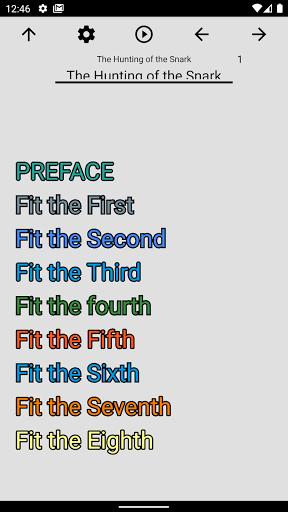 Android application Book, The Hunting of the Snark screenshort
