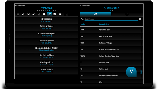 Screenshot of RF Calculator Pro