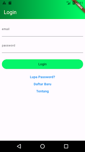 Android application Ulangan ID screenshort