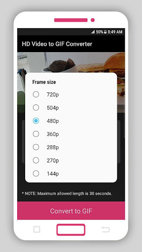Screenshot of HD Video to GIF Converter