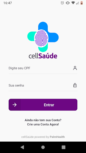 Android application cellSaúde screenshort