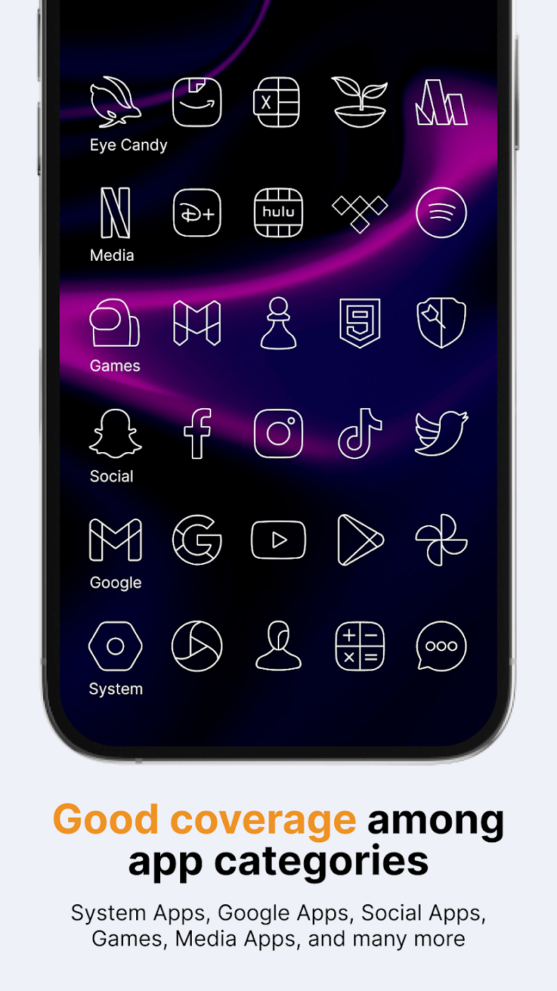 Vera Outline White Icon Pack Mod Apk free download