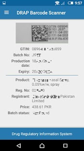 DRAP Barcode Scanner Screenshot
