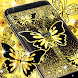 Golden butterflies lock screen - Androidアプリ