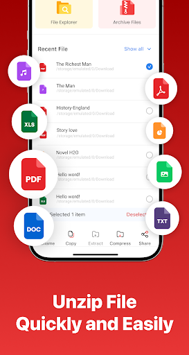 UZip: Rar & Zip Extractor Screen 2