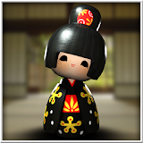 Japanese Geisha Doll 3D icon