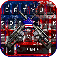 Фон клавиатуры American Guns