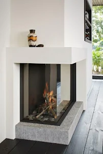 Tropical Fireplace Design