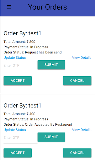 Food Fast Partner App Screen 3