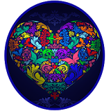 Neon Heart Abstract icon