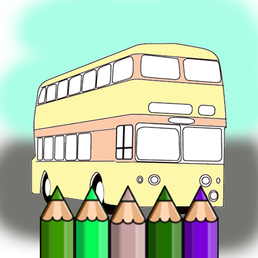 little bus coloring book logo