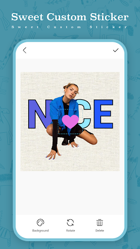 Android application Sweet Custom Sticker screenshort