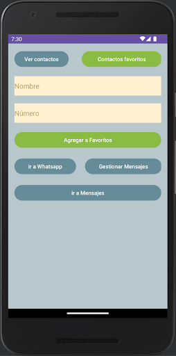 Android application Mensager screenshort