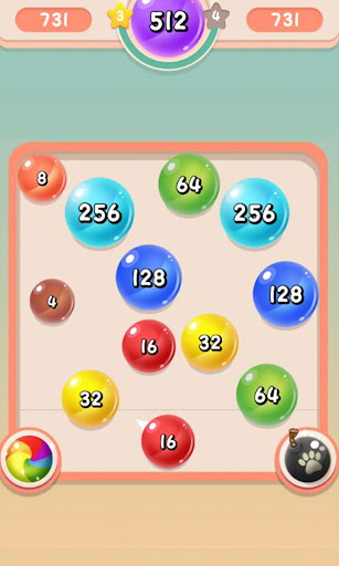 Android application Ball Bounce & 2048 balls screenshort