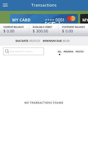 Erie FCU Card Manager Screen 3