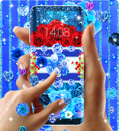 Royal Blue Diamonds And Roses Live Wallpaper By Live Wallpapers 21 Google Play Japan Searchman App Data Information