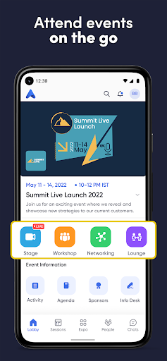 Android application Accelevents screenshort