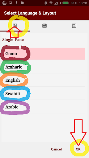 Gamo NT with Amharic English Screen 3