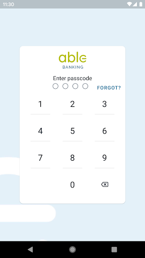 Android application ableBanking screenshort