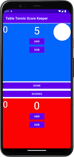 Table Tennis Score Keeper Screen 2