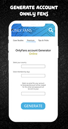 Generator only account fans free OnlyFans Premium