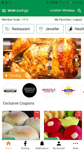Android application wow savings screenshort