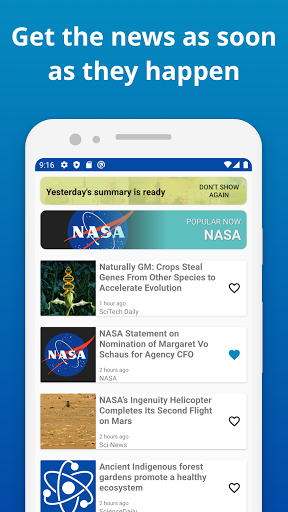 Android application Science News, Every Daily News screenshort