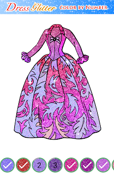 番号でキラキラの色をドレス-番号でペイントのおすすめ画像2