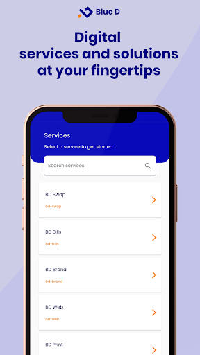 Android application Blue D screenshort