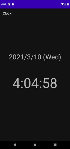 Android application Clock screenshort