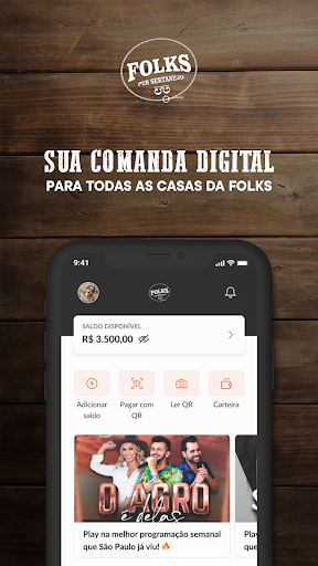 Android application Folks screenshort