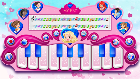 Pink Real Piano Princess Piano
