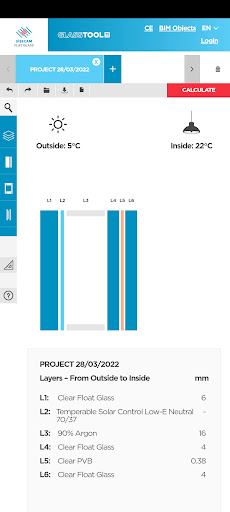 Android application Şişecam GlassTool screenshort