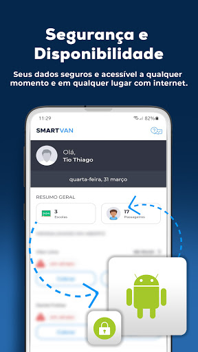 Android application SmartVan - Transporte Escolar screenshort
