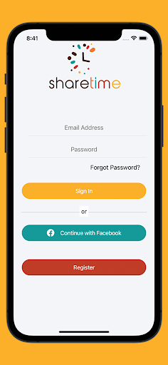 Android application ShareTime screenshort