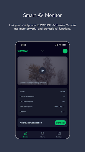 Android application wAVMon screenshort