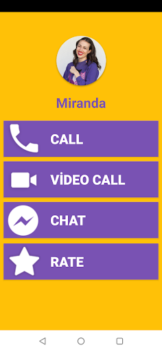 Android application Miranda Fake Video Call - Mira screenshort