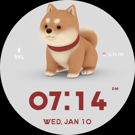 Shiba Inu 3D Watch Face