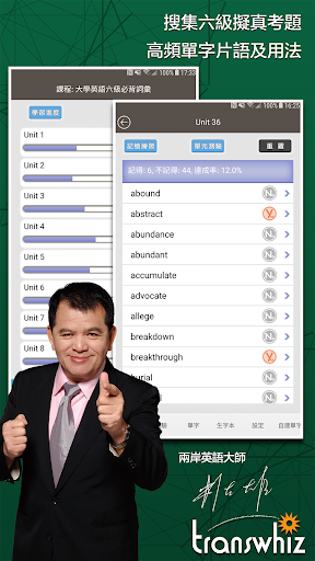Android application 賴世雄大學英語六級必背詞彙 screenshort