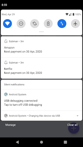 SubMan - Subscription manager Screen 3