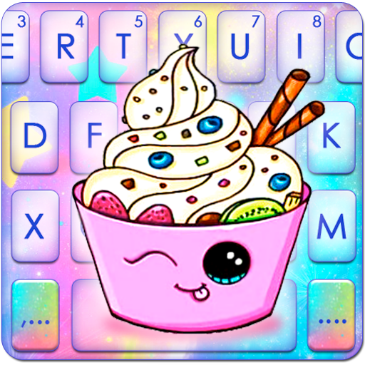 Kawaii Ice Cream Keyboard Them logo